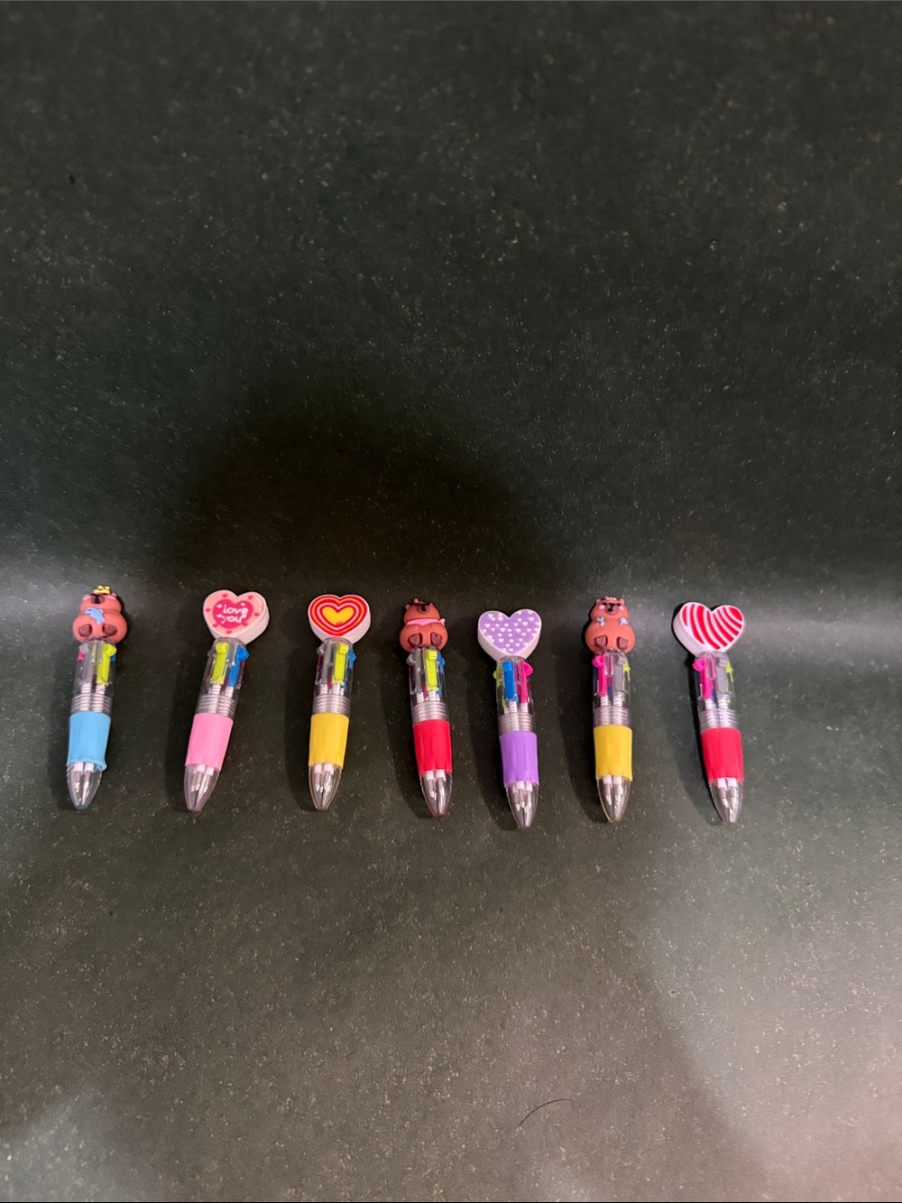Cute Multi-Color Kids Multi-Function Heart & Character Pens - (Each individual)